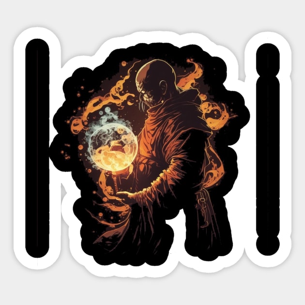 monk Sticker by Trontee